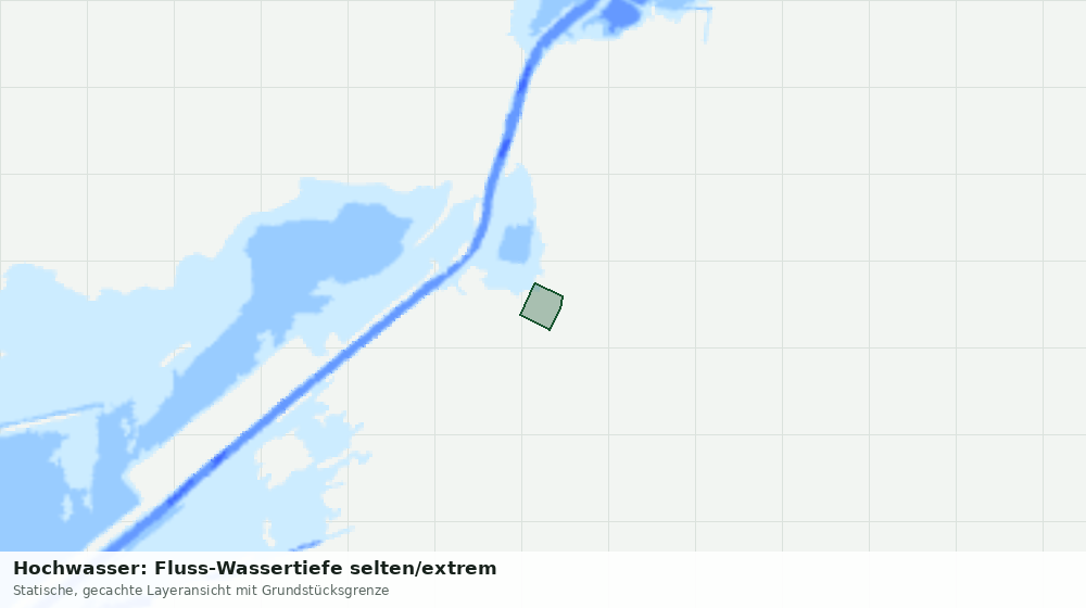 Statische Kartenansicht: Hochwasser: Fluss-Wassertiefe selten/extrem