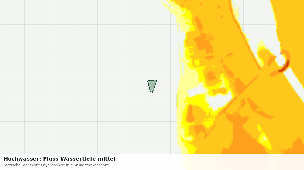 Statische Kartenansicht: Hochwasser: Fluss-Wassertiefe mittel