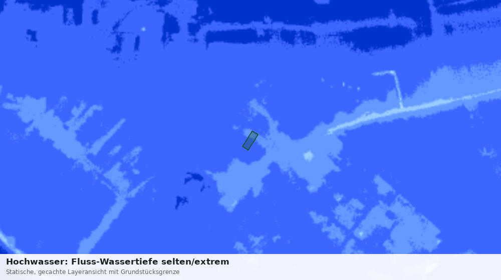 Statische Kartenansicht: Hochwasser: Fluss-Wassertiefe selten/extrem