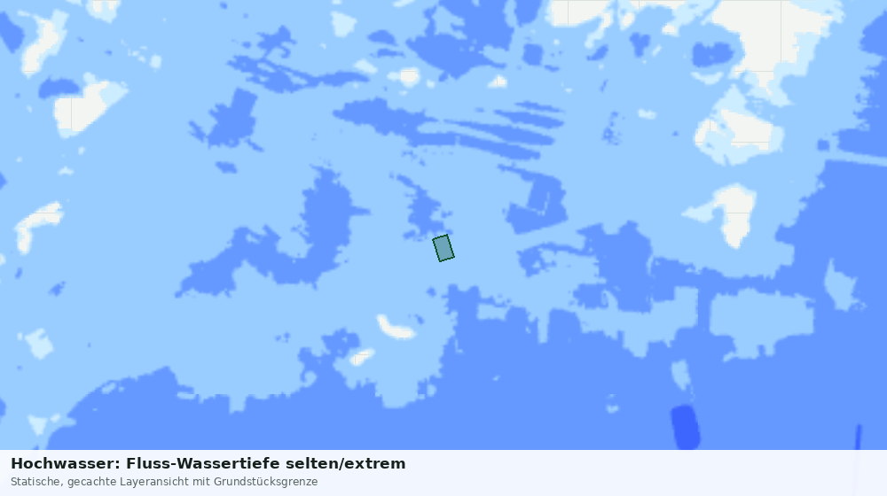 Statische Kartenansicht: Hochwasser: Fluss-Wassertiefe selten/extrem
