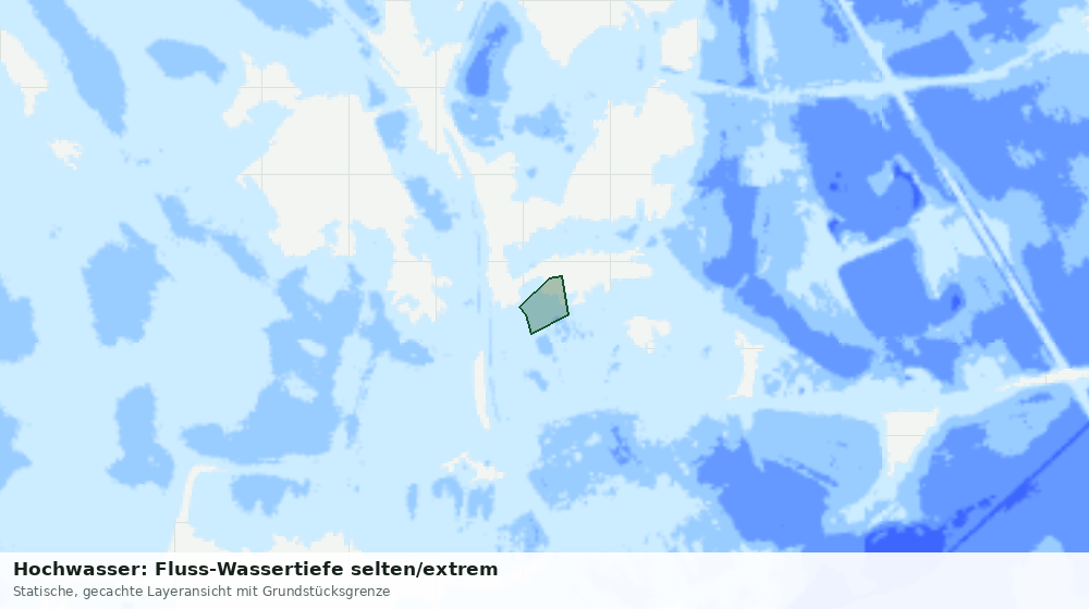 Statische Kartenansicht: Hochwasser: Fluss-Wassertiefe selten/extrem