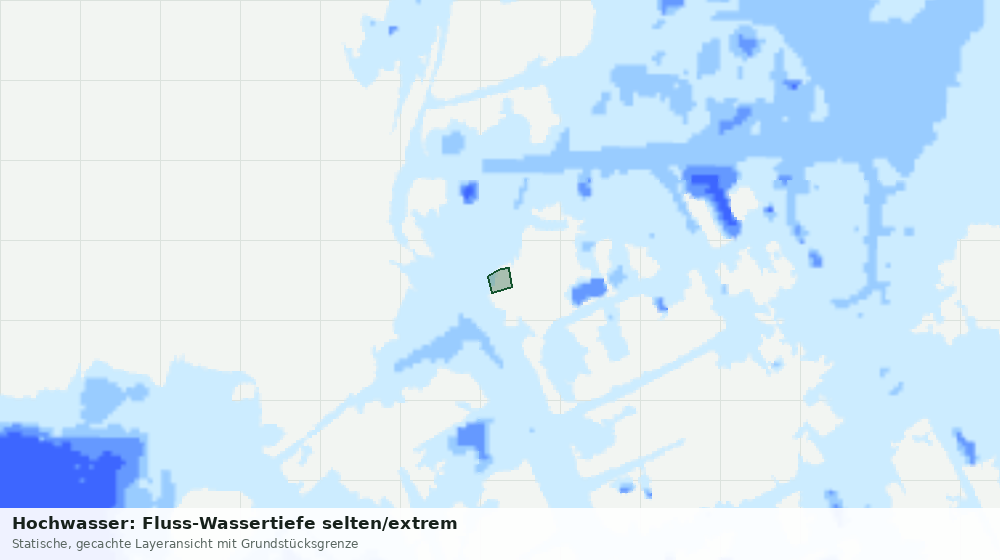 Statische Kartenansicht: Hochwasser: Fluss-Wassertiefe selten/extrem