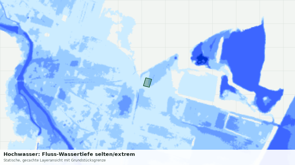Statische Kartenansicht: Hochwasser: Fluss-Wassertiefe selten/extrem