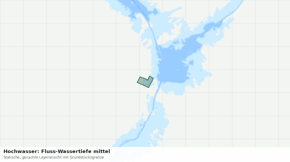 Statische Kartenansicht: Hochwasser: Fluss-Wassertiefe mittel