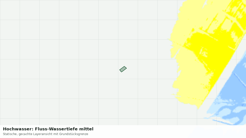 Statische Kartenansicht: Hochwasser: Fluss-Wassertiefe mittel