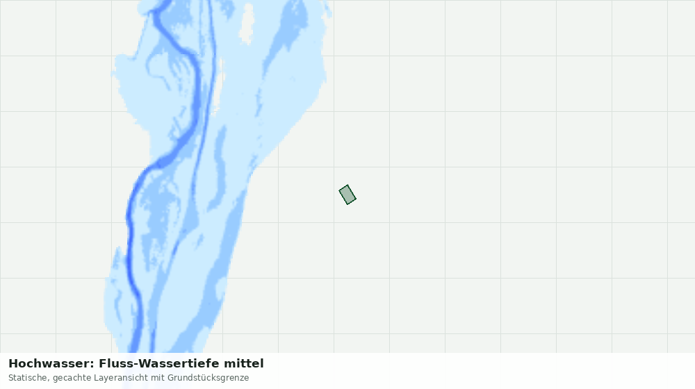 Statische Kartenansicht: Hochwasser: Fluss-Wassertiefe mittel