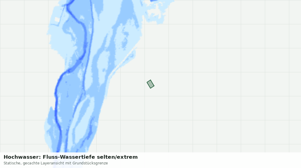 Statische Kartenansicht: Hochwasser: Fluss-Wassertiefe selten/extrem