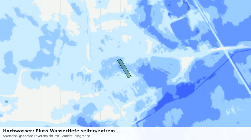 Statische Kartenansicht: Hochwasser: Fluss-Wassertiefe selten/extrem