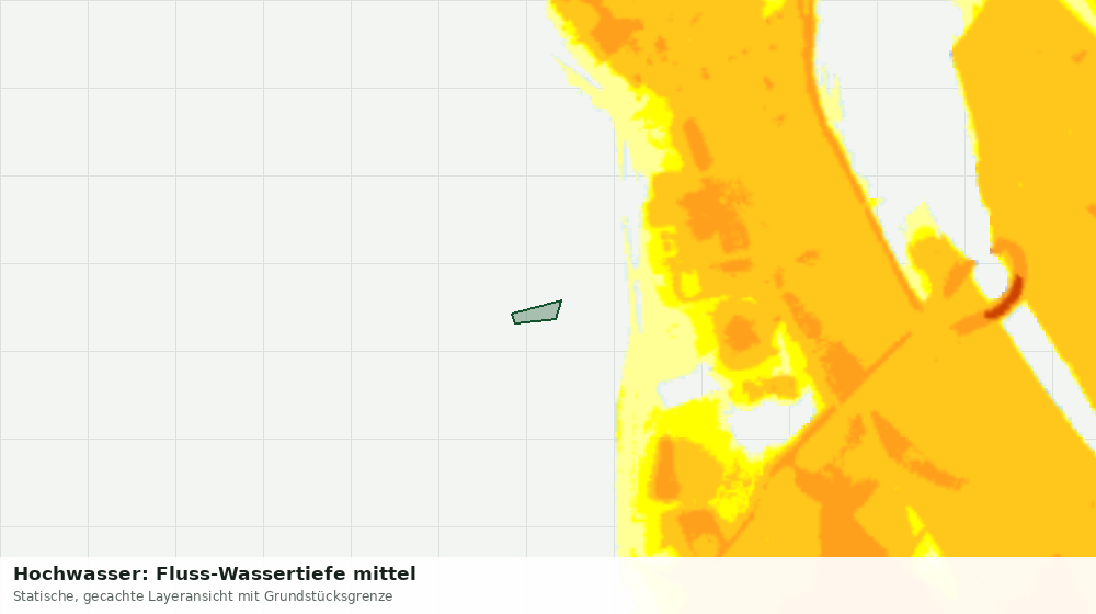 Statische Kartenansicht: Hochwasser: Fluss-Wassertiefe mittel