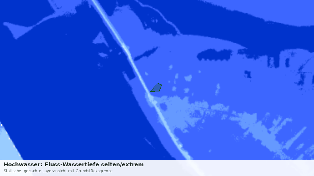 Statische Kartenansicht: Hochwasser: Fluss-Wassertiefe selten/extrem
