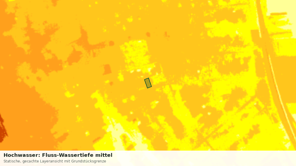 Statische Kartenansicht: Hochwasser: Fluss-Wassertiefe mittel