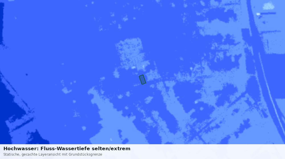 Statische Kartenansicht: Hochwasser: Fluss-Wassertiefe selten/extrem