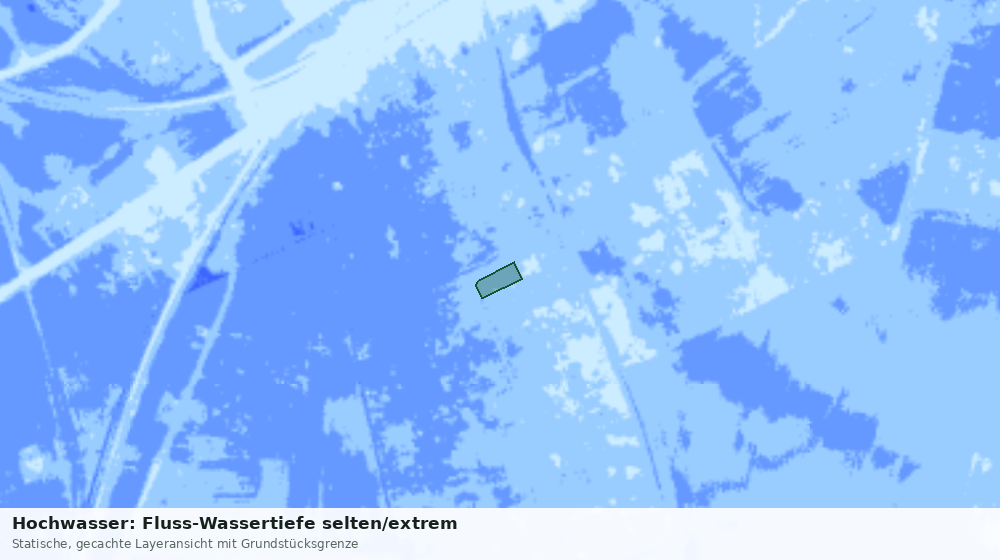 Statische Kartenansicht: Hochwasser: Fluss-Wassertiefe selten/extrem