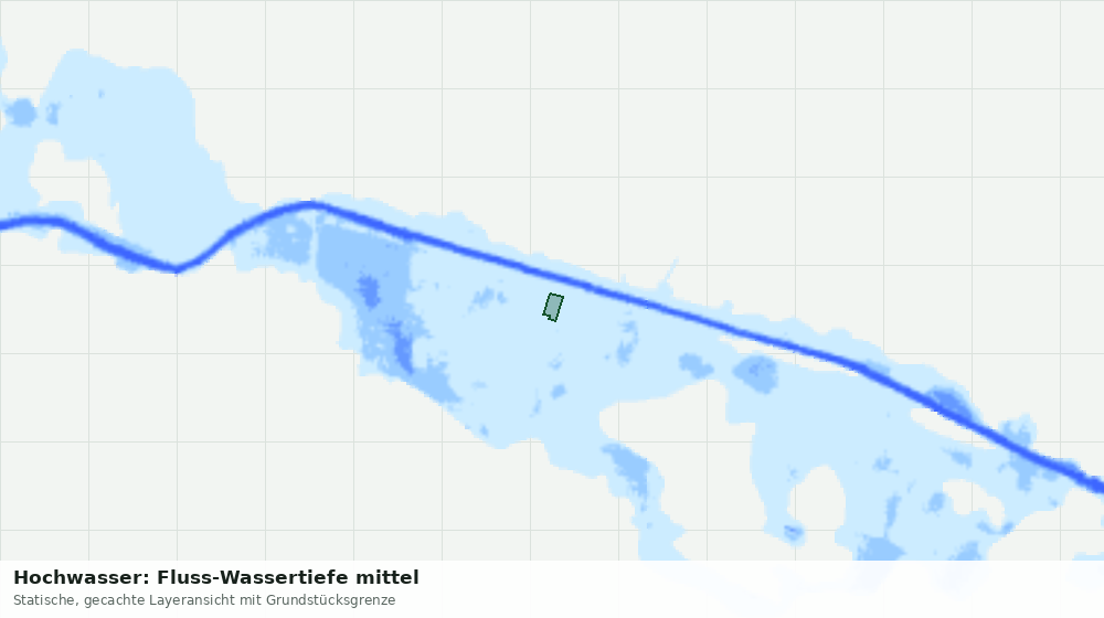 Statische Kartenansicht: Hochwasser: Fluss-Wassertiefe mittel