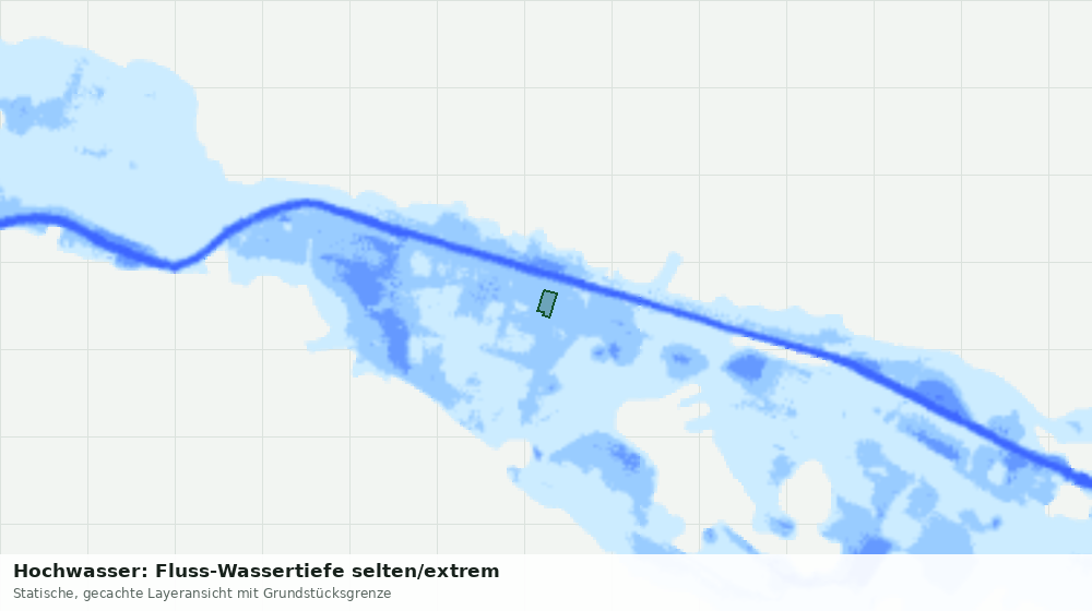 Statische Kartenansicht: Hochwasser: Fluss-Wassertiefe selten/extrem