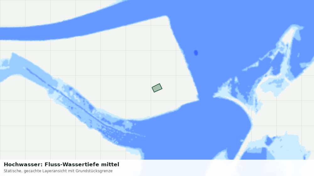 Statische Kartenansicht: Hochwasser: Fluss-Wassertiefe mittel
