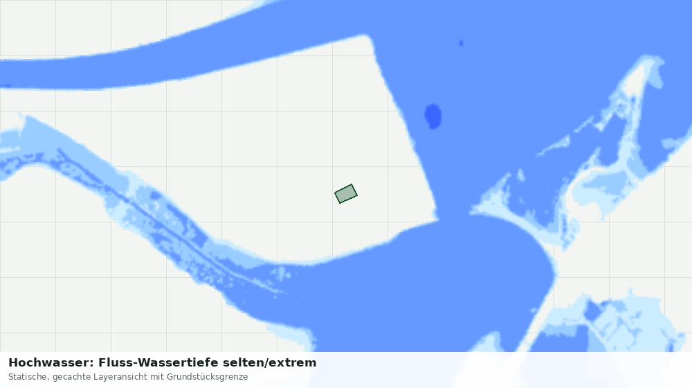 Statische Kartenansicht: Hochwasser: Fluss-Wassertiefe selten/extrem