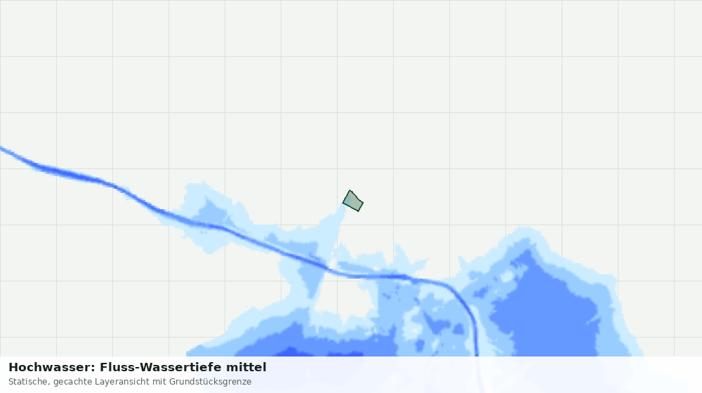 Statische Kartenansicht: Hochwasser: Fluss-Wassertiefe mittel