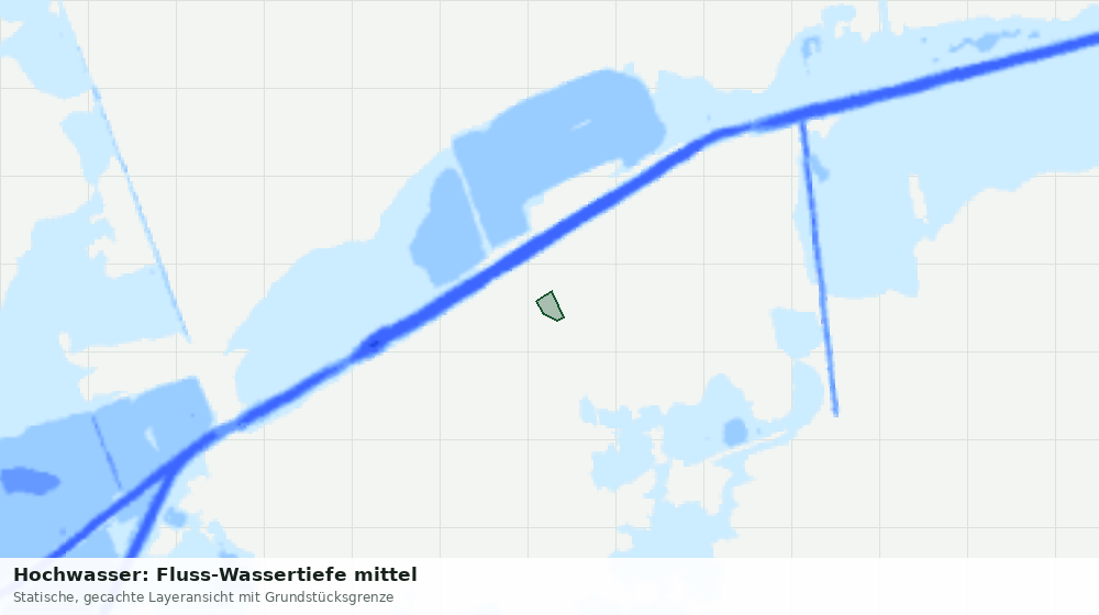 Statische Kartenansicht: Hochwasser: Fluss-Wassertiefe mittel
