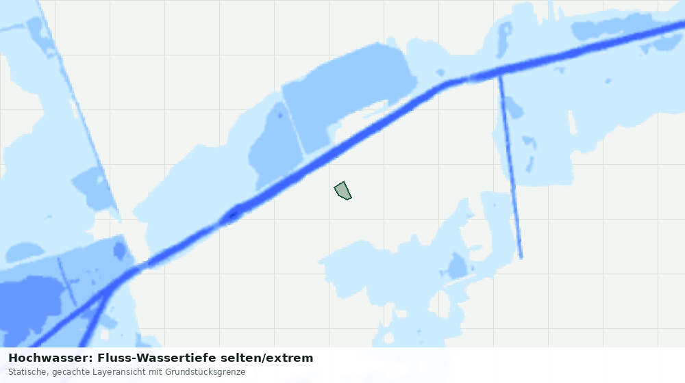 Statische Kartenansicht: Hochwasser: Fluss-Wassertiefe selten/extrem