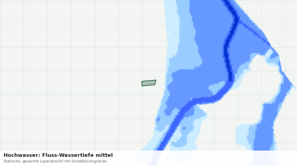 Statische Kartenansicht: Hochwasser: Fluss-Wassertiefe mittel
