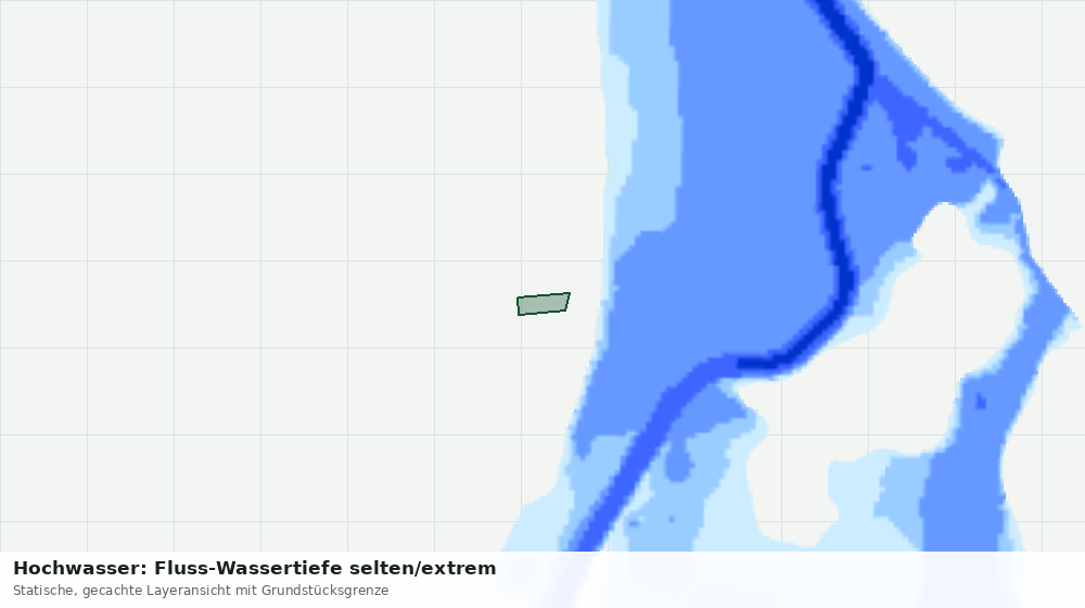 Statische Kartenansicht: Hochwasser: Fluss-Wassertiefe selten/extrem