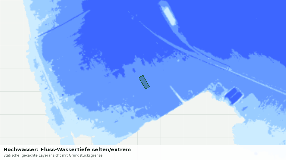Statische Kartenansicht: Hochwasser: Fluss-Wassertiefe selten/extrem