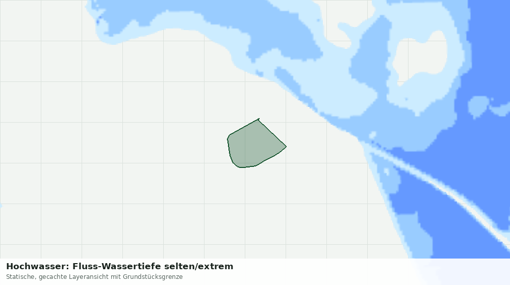 Statische Kartenansicht: Hochwasser: Fluss-Wassertiefe selten/extrem