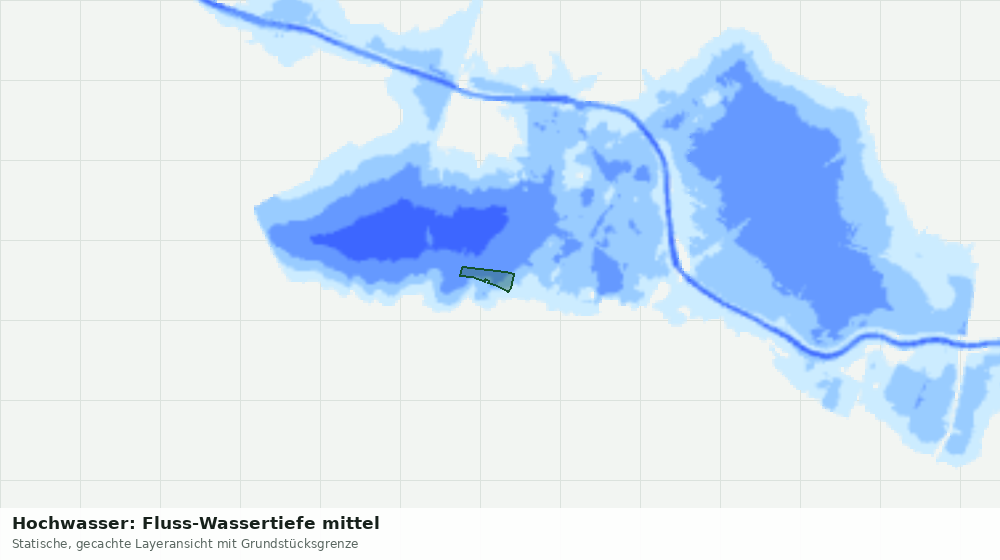 Statische Kartenansicht: Hochwasser: Fluss-Wassertiefe mittel