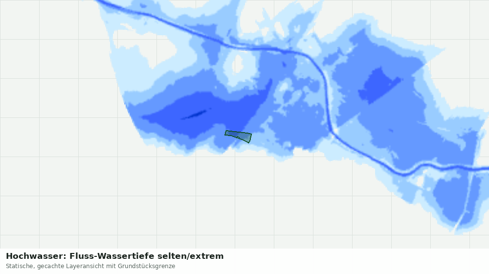 Statische Kartenansicht: Hochwasser: Fluss-Wassertiefe selten/extrem