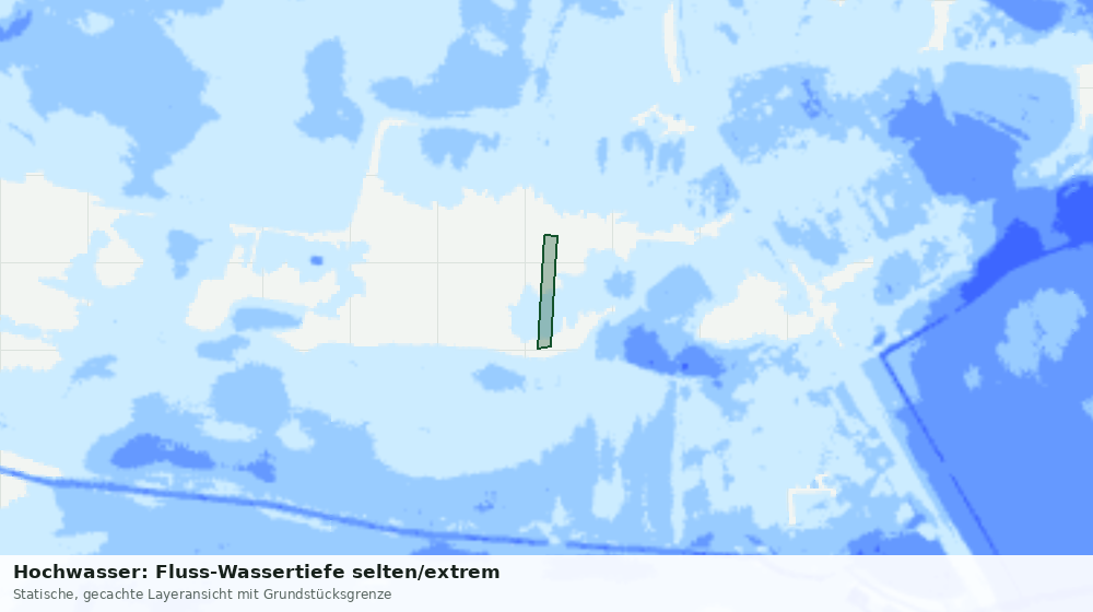Statische Kartenansicht: Hochwasser: Fluss-Wassertiefe selten/extrem