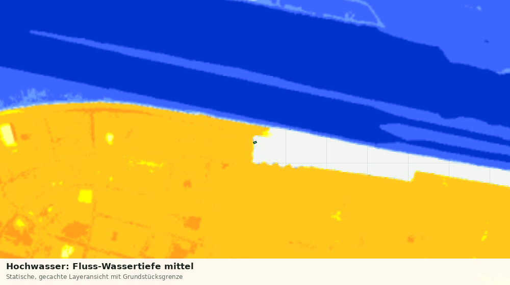 Statische Kartenansicht: Hochwasser: Fluss-Wassertiefe mittel