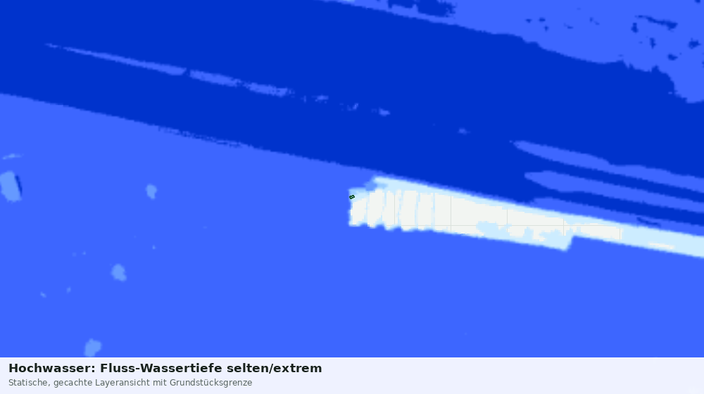 Statische Kartenansicht: Hochwasser: Fluss-Wassertiefe selten/extrem