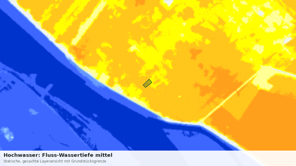 Statische Kartenansicht: Hochwasser: Fluss-Wassertiefe mittel