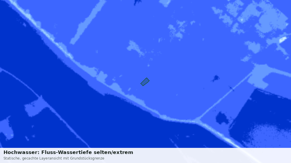 Statische Kartenansicht: Hochwasser: Fluss-Wassertiefe selten/extrem
