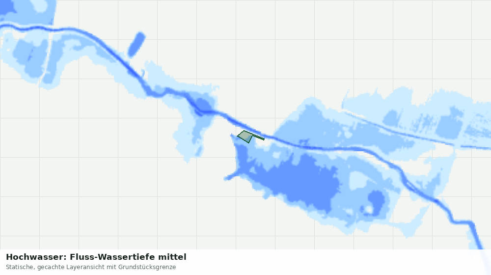 Statische Kartenansicht: Hochwasser: Fluss-Wassertiefe mittel