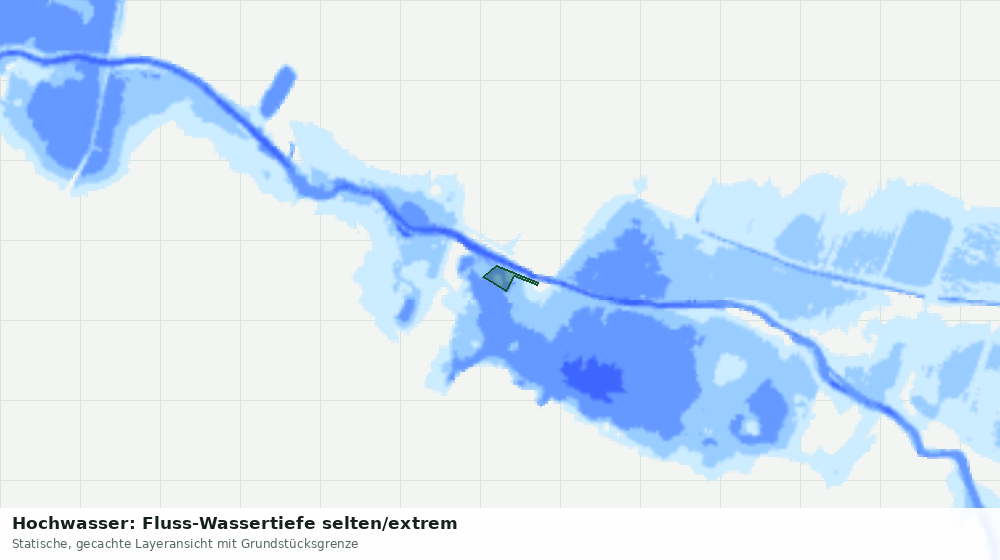 Statische Kartenansicht: Hochwasser: Fluss-Wassertiefe selten/extrem