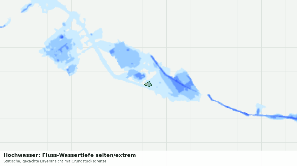Statische Kartenansicht: Hochwasser: Fluss-Wassertiefe selten/extrem