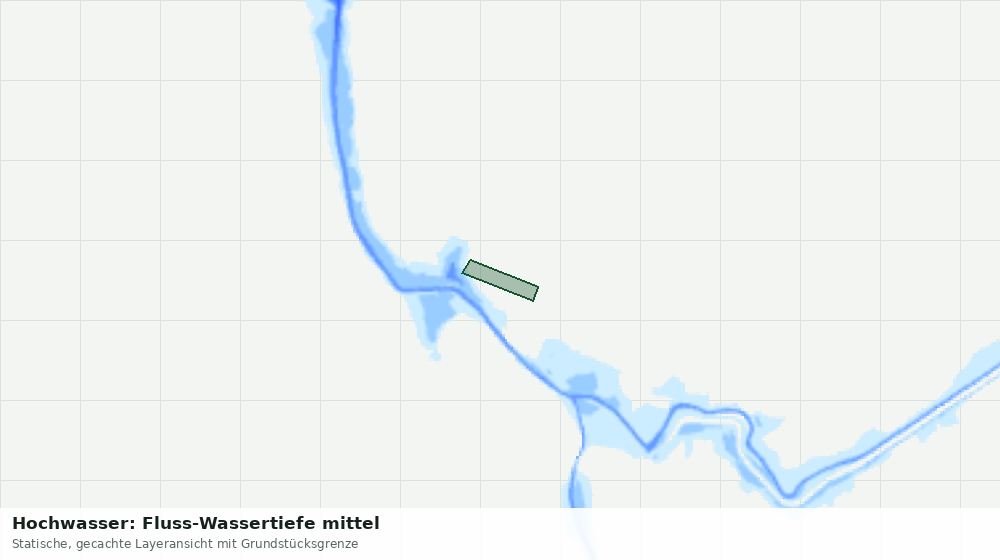 Statische Kartenansicht: Hochwasser: Fluss-Wassertiefe mittel