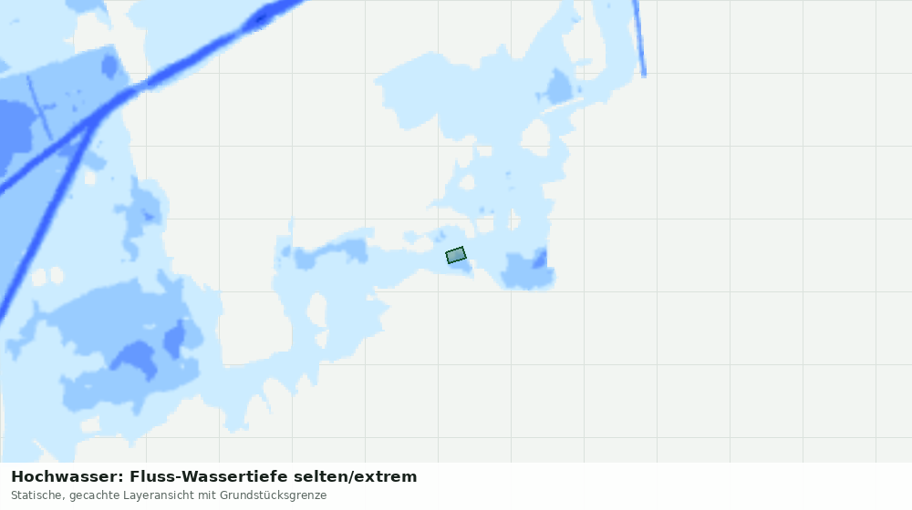 Statische Kartenansicht: Hochwasser: Fluss-Wassertiefe selten/extrem