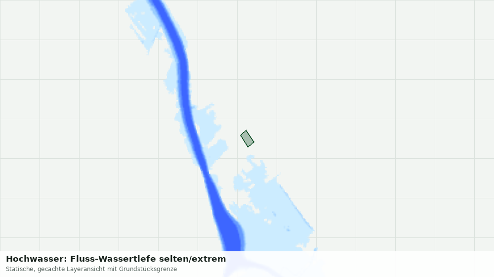 Statische Kartenansicht: Hochwasser: Fluss-Wassertiefe selten/extrem