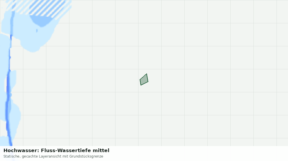 Statische Kartenansicht: Hochwasser: Fluss-Wassertiefe mittel