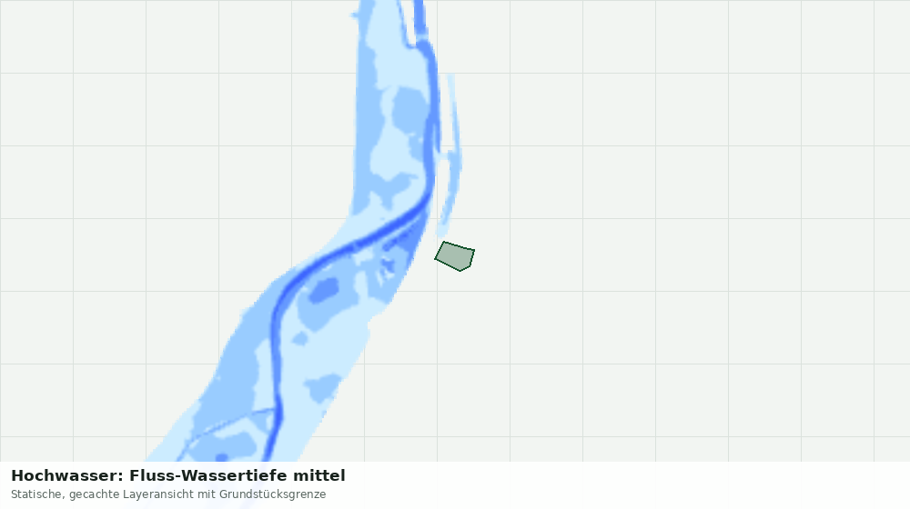 Statische Kartenansicht: Hochwasser: Fluss-Wassertiefe mittel