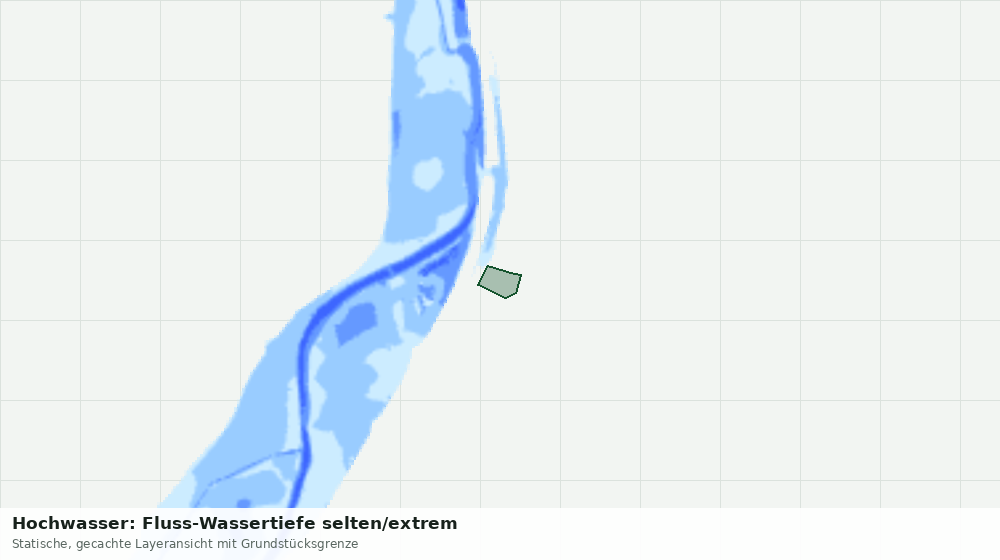 Statische Kartenansicht: Hochwasser: Fluss-Wassertiefe selten/extrem