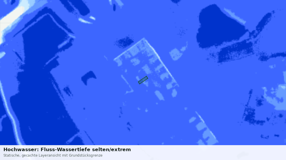 Statische Kartenansicht: Hochwasser: Fluss-Wassertiefe selten/extrem