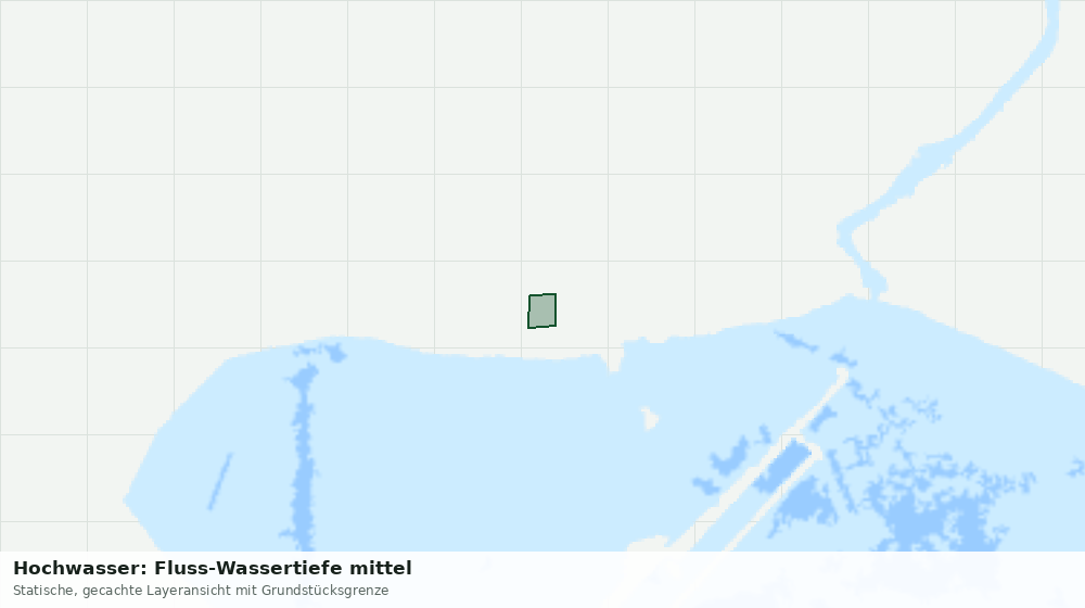 Statische Kartenansicht: Hochwasser: Fluss-Wassertiefe mittel
