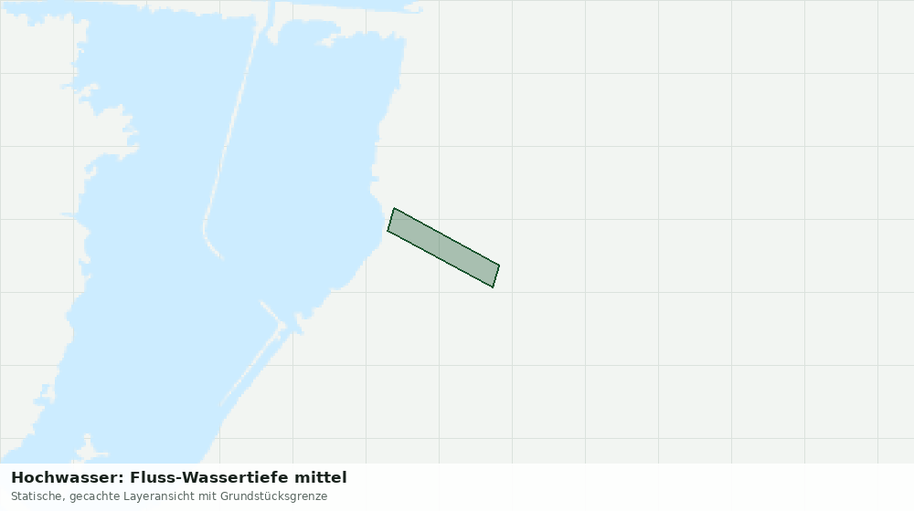 Statische Kartenansicht: Hochwasser: Fluss-Wassertiefe mittel