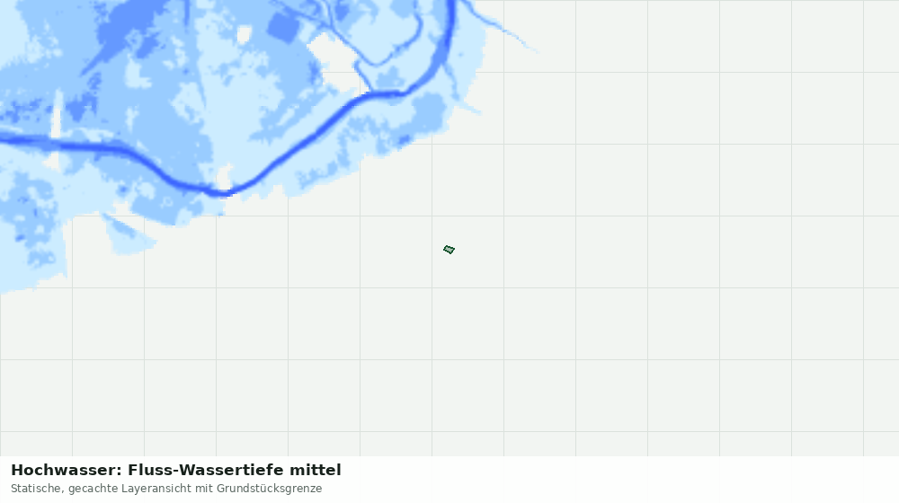 Statische Kartenansicht: Hochwasser: Fluss-Wassertiefe mittel