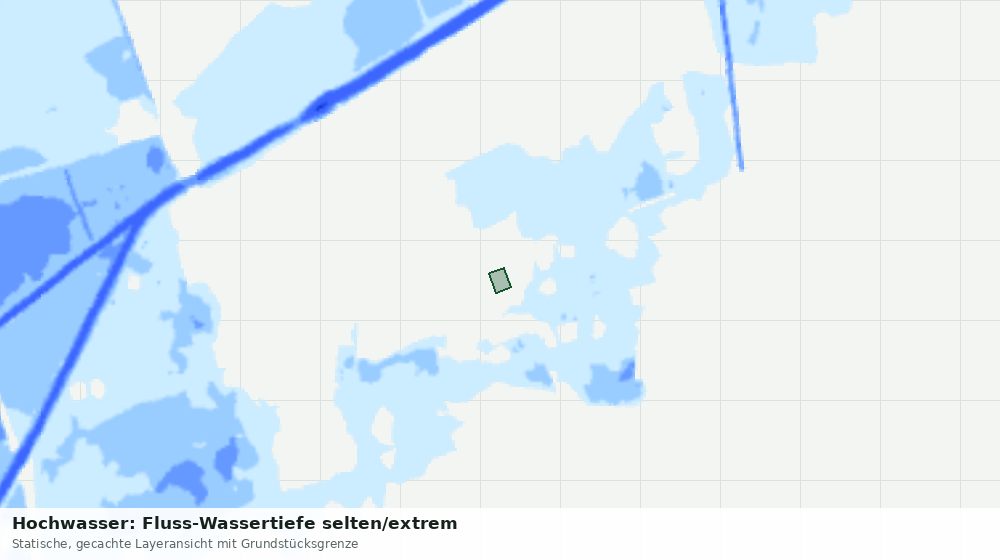 Statische Kartenansicht: Hochwasser: Fluss-Wassertiefe selten/extrem