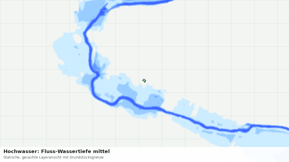Statische Kartenansicht: Hochwasser: Fluss-Wassertiefe mittel